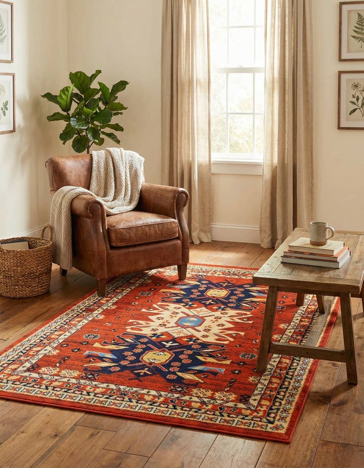 Detail image of  4' x 6' Heris Rug