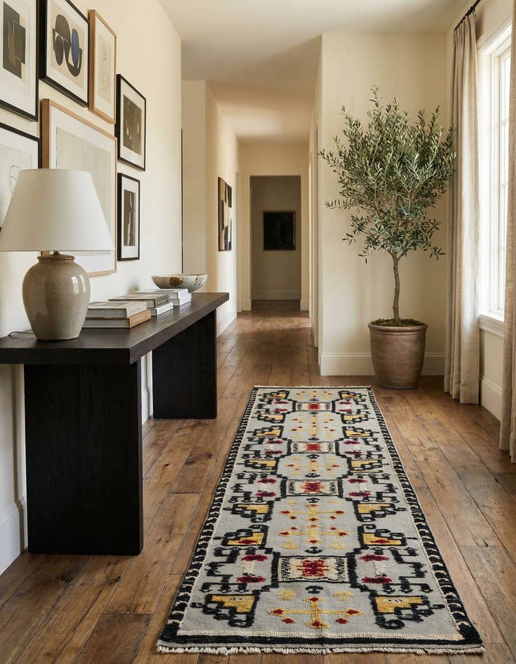 Detail image of 3' 1 x 12' 3  Hand Knotted Darya Wool Runner Rug