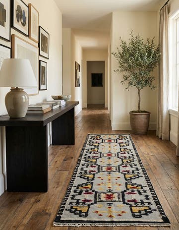3' 1 x 12' 3 Hand Knotted Darya Wool Runner Rug