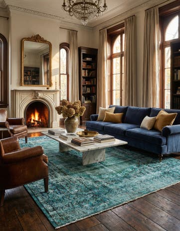 6' 10 x 9' 10 Vintage Royal Wool Rug