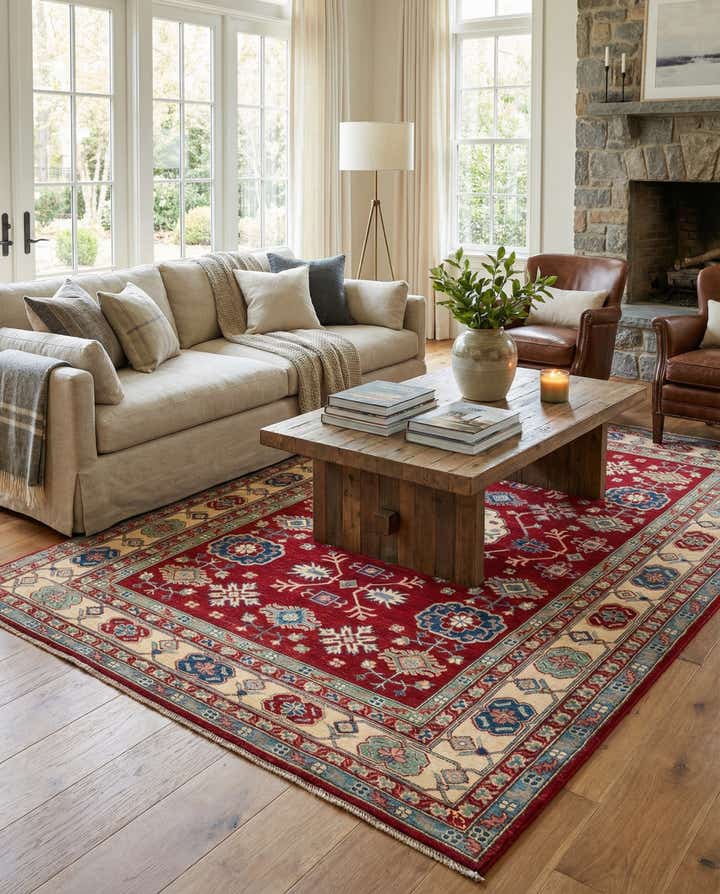 6' 5 x 10' 3 Hand Knotted Kazak Rug