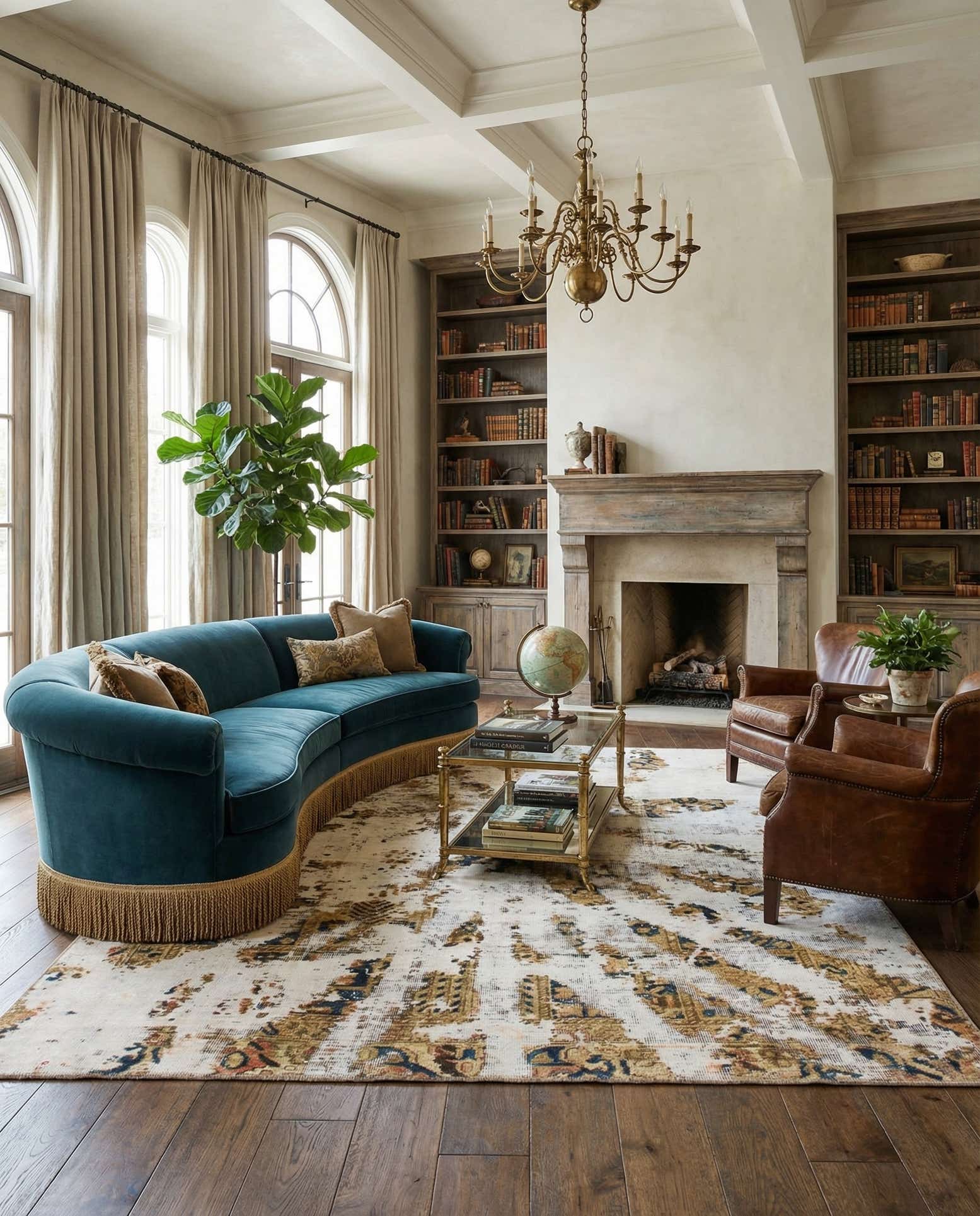 6' 2 x 7' 9 Hand Knotted Ultra Vintage Persian Wool Rug