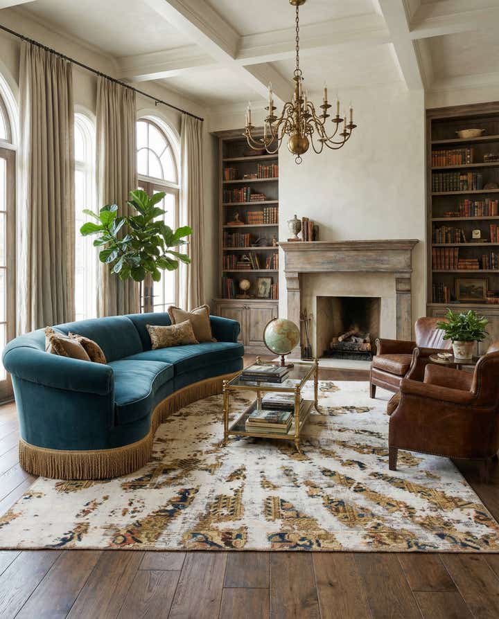 6' 2 x 7' 9 Hand Knotted Ultra Vintage Persian Wool Rug