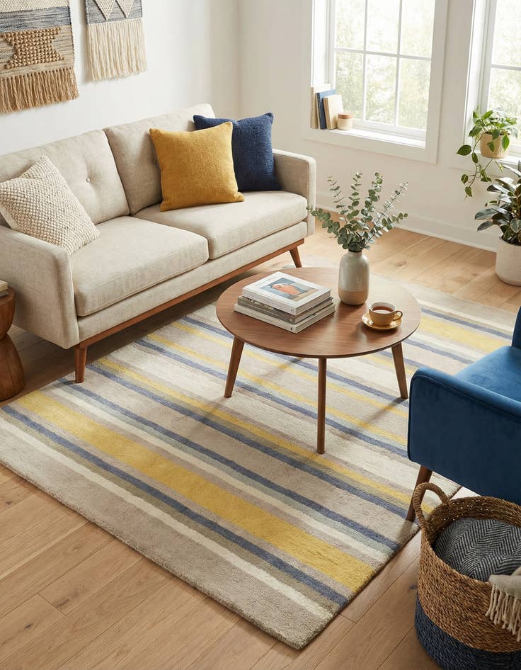 Detail image of 4' x 5' 8 Luna Wool Rug