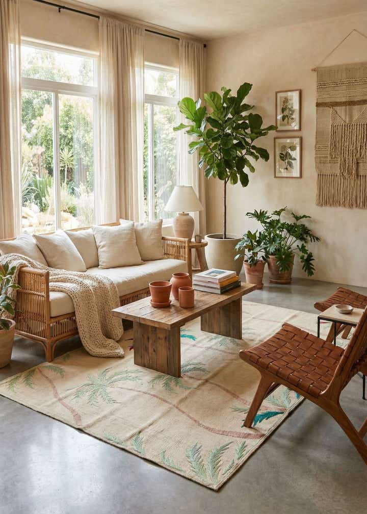 4' 1 x 5' 8 Hand Woven Kilim Suzani Wool Rug