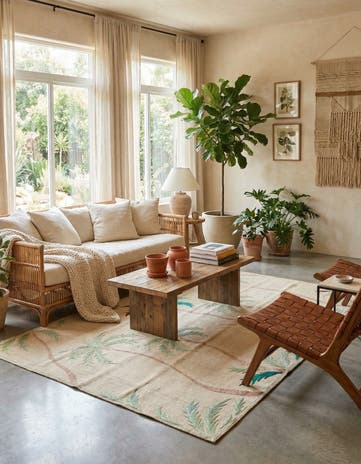 4' 1 x 5' 8 Hand Woven Kilim Suzani Wool Rug