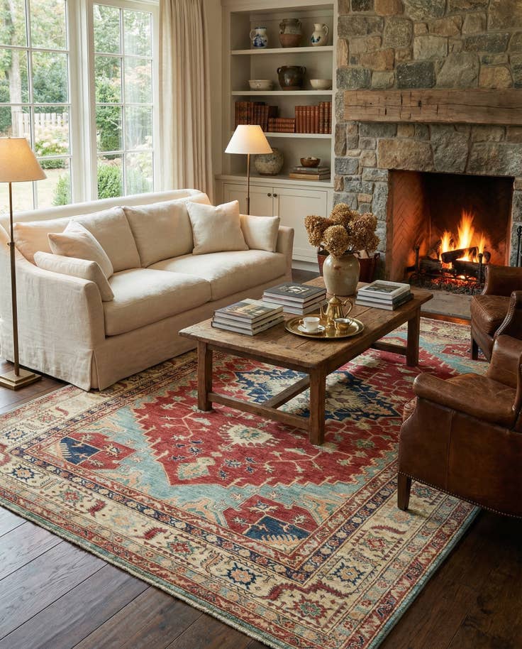 Detail image of 6' 6 x 9' 8 Hand Knotted Kazak Oriental Rug