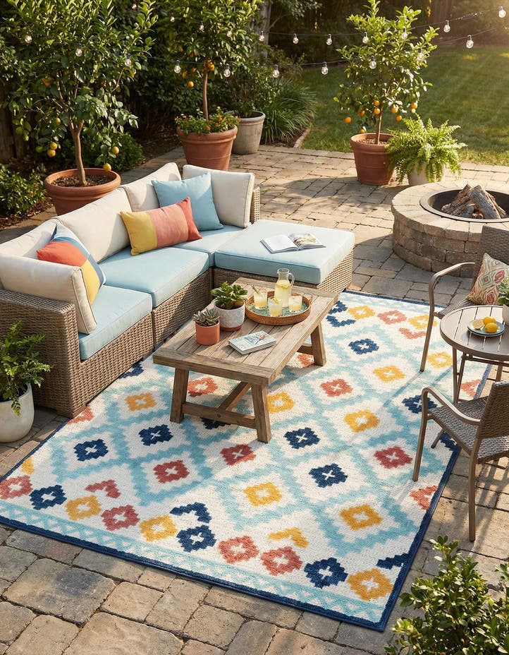 7' x 10' Easy-Clean Belize Indoor / Outdoor...
