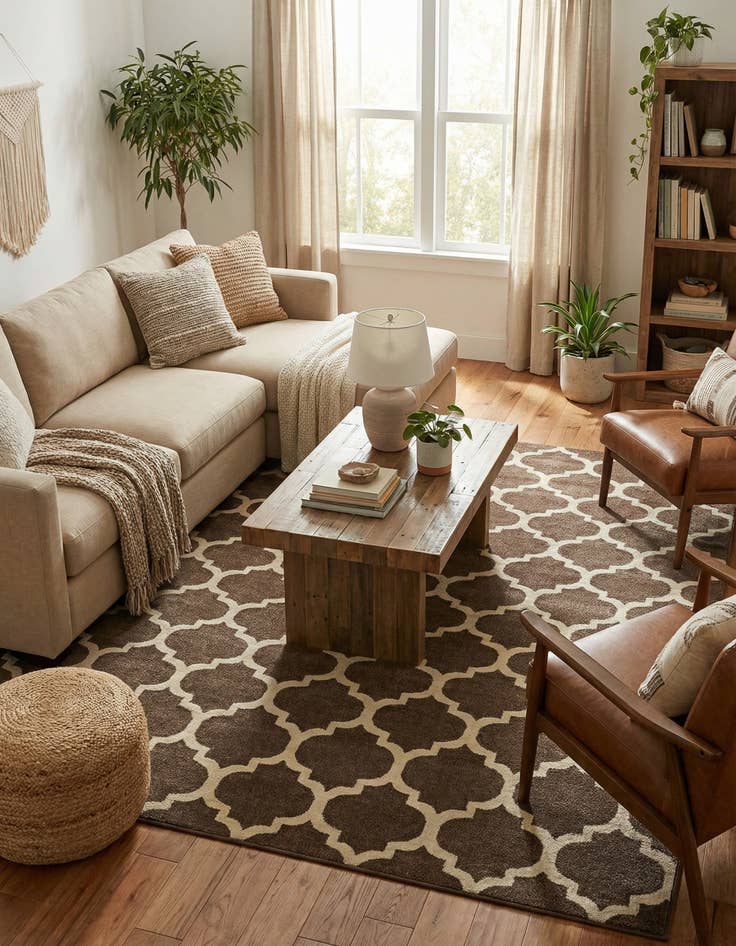 Detail image of  10' x 10' Lattice Square Rug