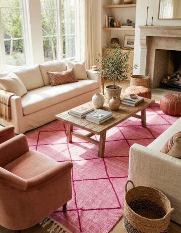 4' 8 x 7' 8 Hand Knotted Moroccan Wool Rug