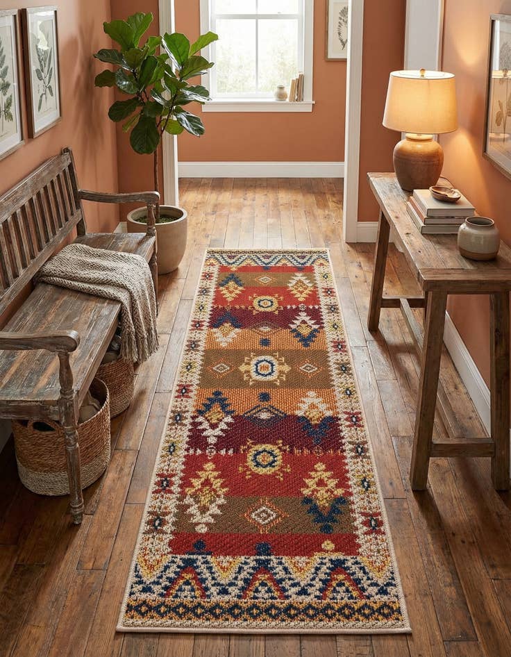 Detail image of  2' x 5'  Washable Baja Indoor / Outdoor Runner Rug