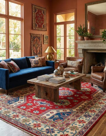 6' 2 x 9' Hand Knotted Kazak Rug
