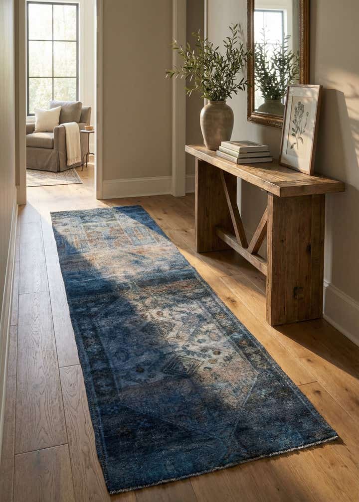 2' 6 x 8' 9 Hand Knotted Ultra Vintage Persian Wool Runner Rug