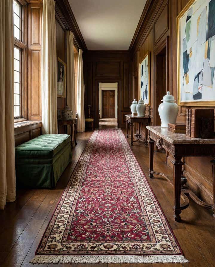 2' 7 x 11' 1 Hand Knotted Isfahan Wool Runner Rug