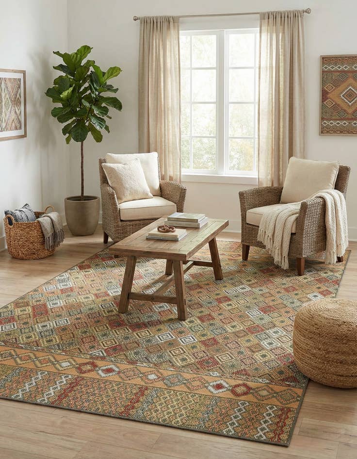 Detail image of  6' x 9'  Washable Baja Indoor / Outdoor Rug