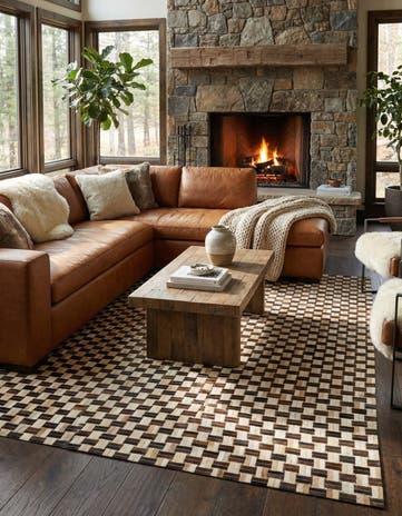 7' 7 x 9' 10 Cowhide - Patchwork Rug