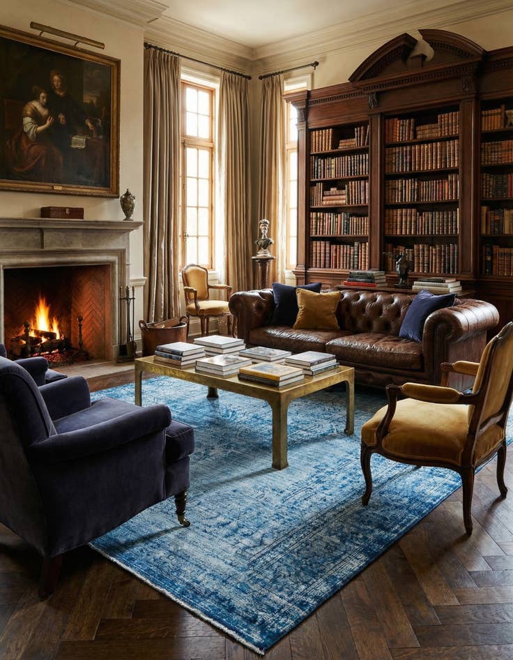 Detail image of 9' 6 x 13' 9 Vintage Royal Wool Rug