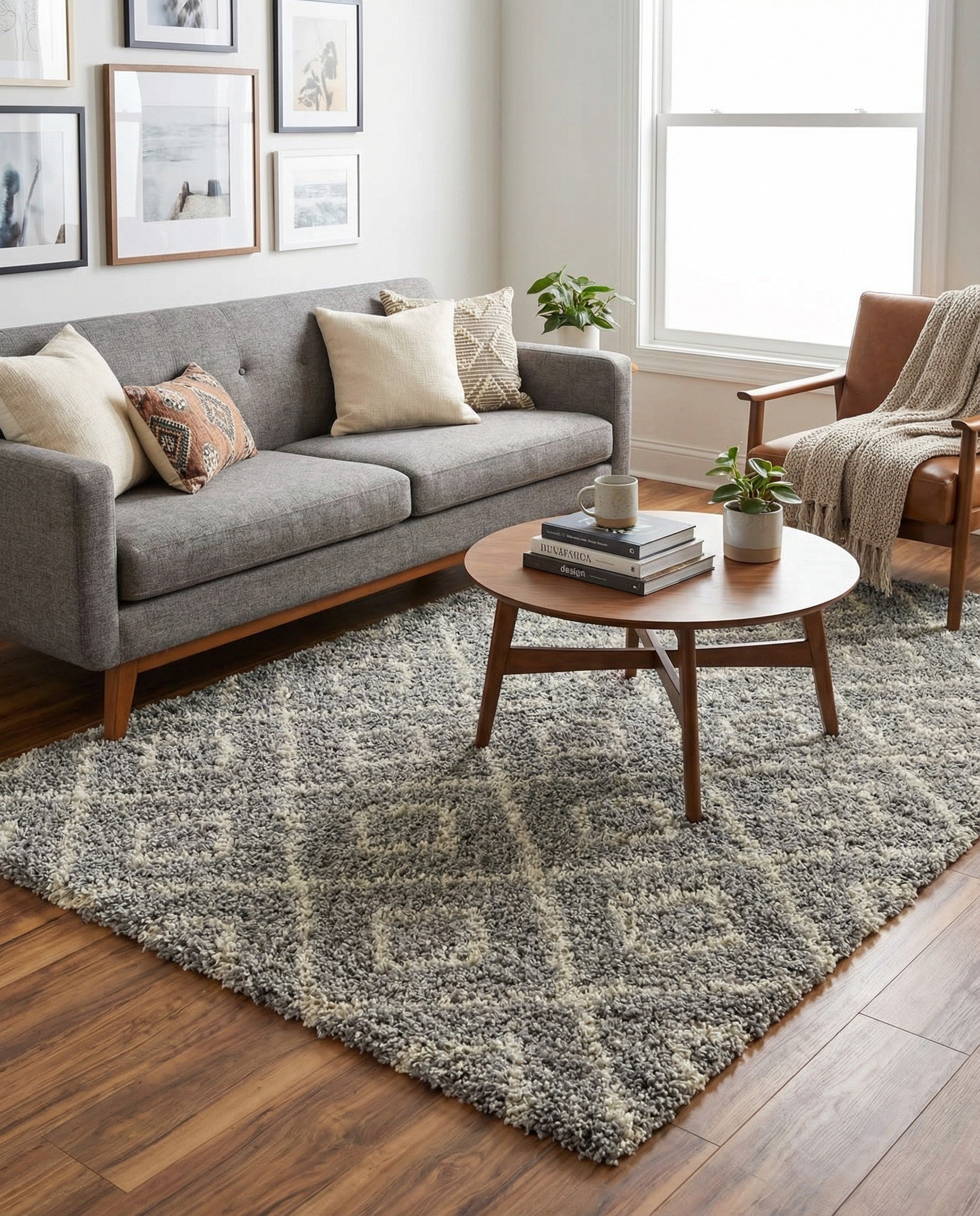 6' x 9' Trellis Shag Rug