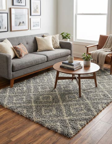 6' x 9' Lattice Shag Rug