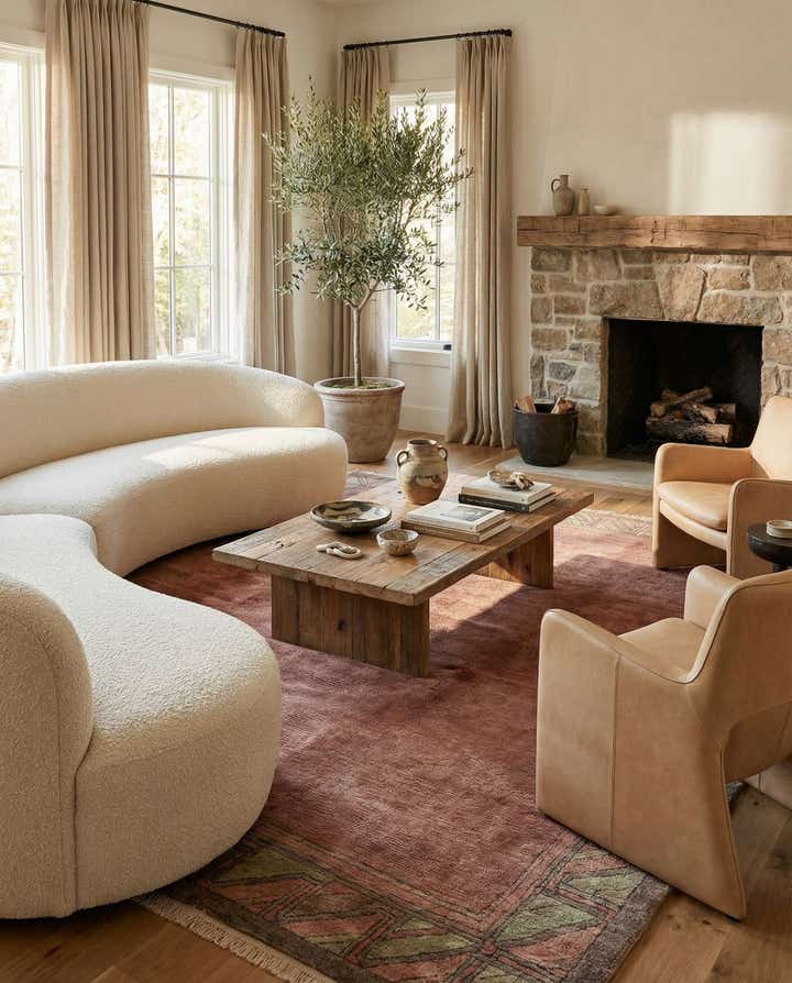 7' 6 x 8' 2 Hand Knotted Nepal Wool Square Rug