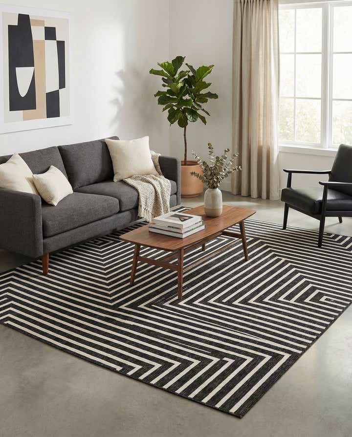 7' 10 x 10' Easy-Clean Modern Indoor / Outdoor Rug