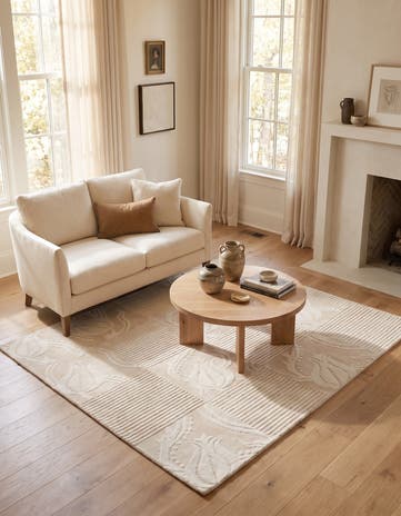 5' 1 x 6' 5 Hand Knotted Darya Wool Rug