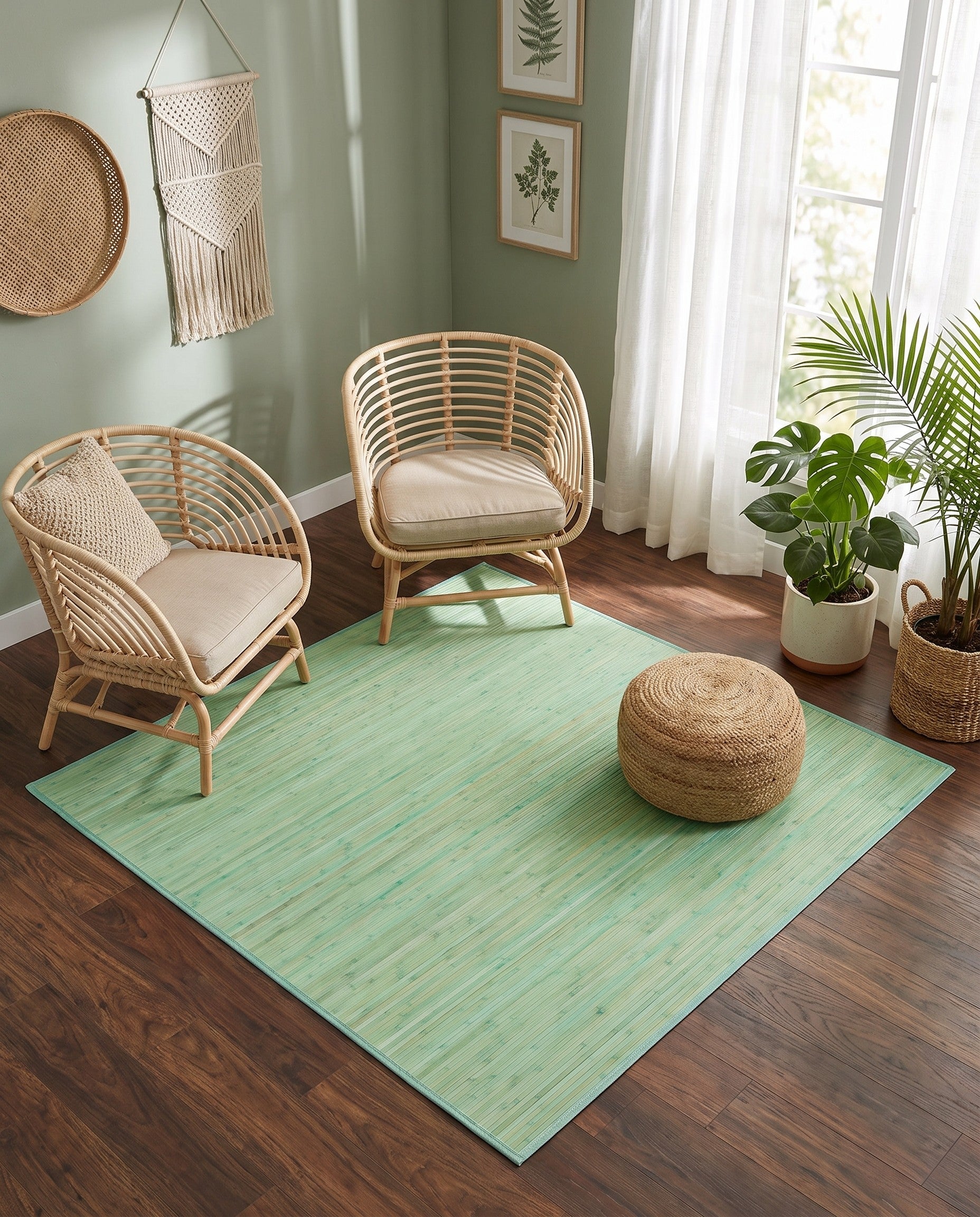 7' 10 x 7' 10 Bamboo Square Rug