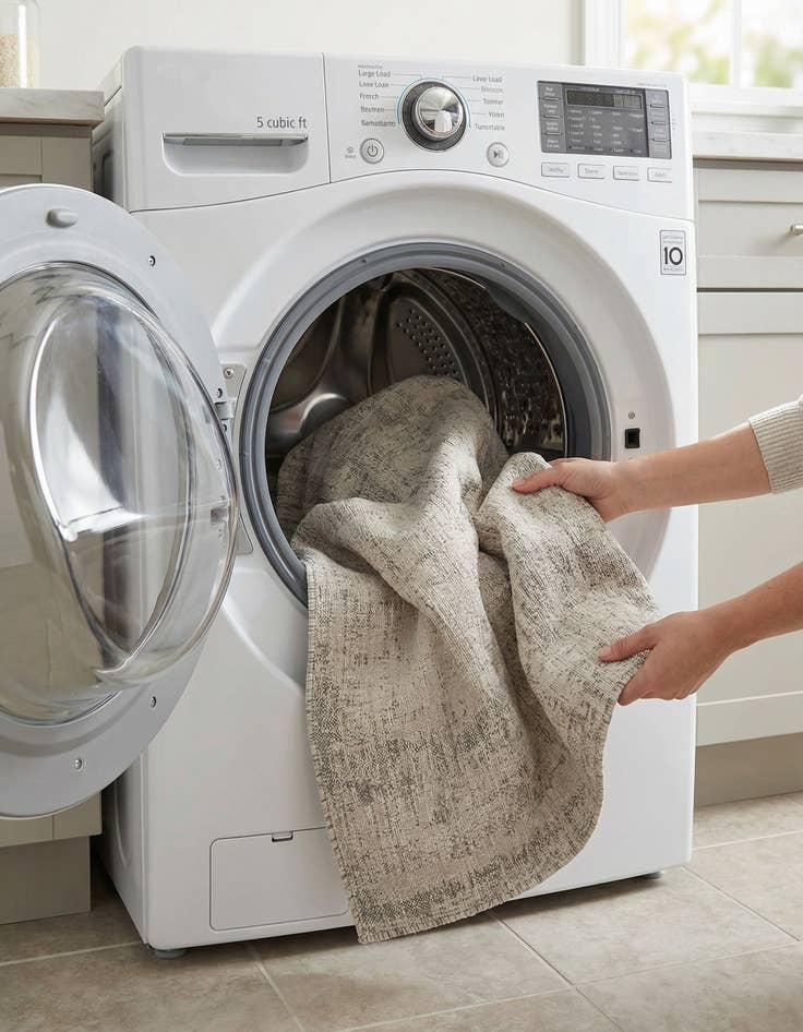 Detail image of  6' x 9'  Washable Modern Indoor / Outdoor Rug