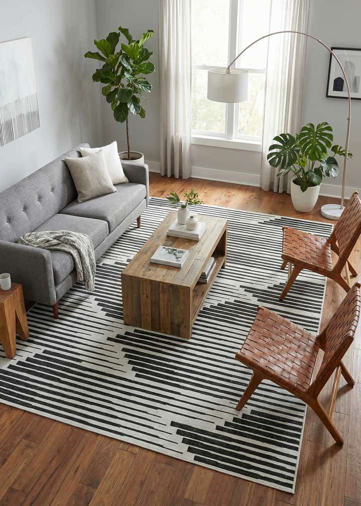 7' x 10' Easy-Clean Modern Indoor / Outdoor Rug