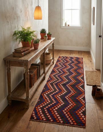 3' x 9' 5 Hand Knotted Balouch Wool Runner Rug