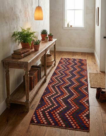 3' x 9' 5 Hand Knotted Balouch Wool Runner Rug