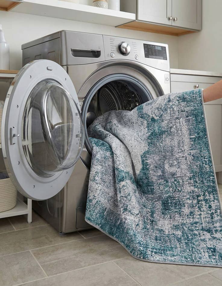 Detail image of 5' x 5'  Washable Yara Square Rug