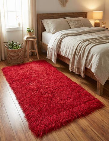 2' 5 x 4' 6 Hand Knotted Moroccan Wool Runner Rug