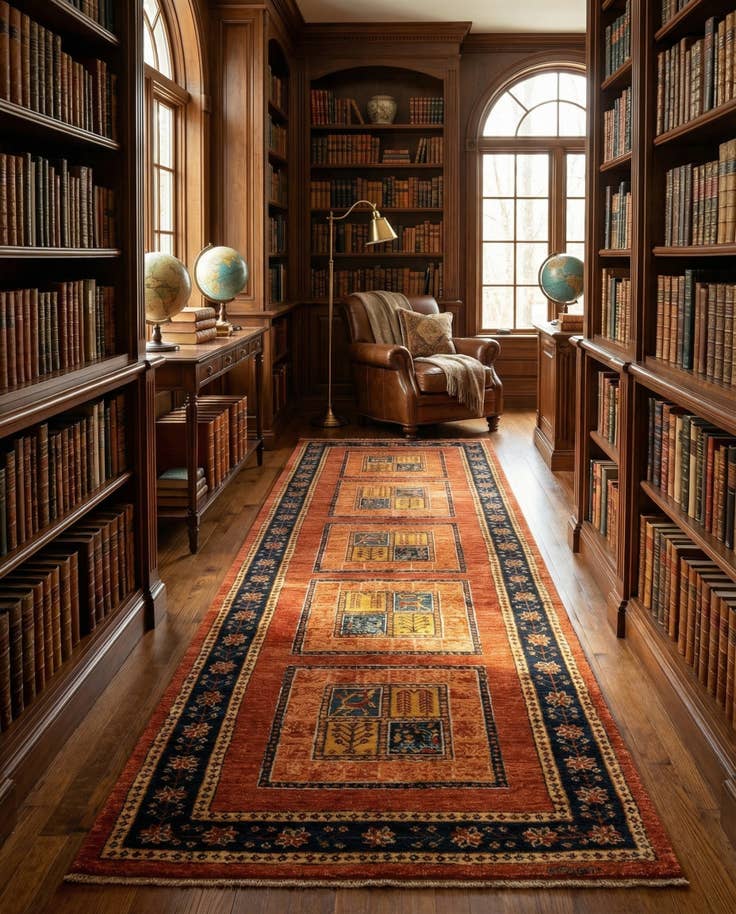 Detail image of 2' 10 x 8' 10 Luribaft Wool Runner Rug