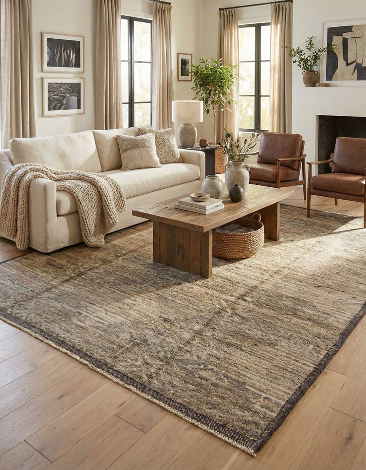 Detail image of 8' 6 x 10' 6 Hand Knotted Moroccan Wool Rug