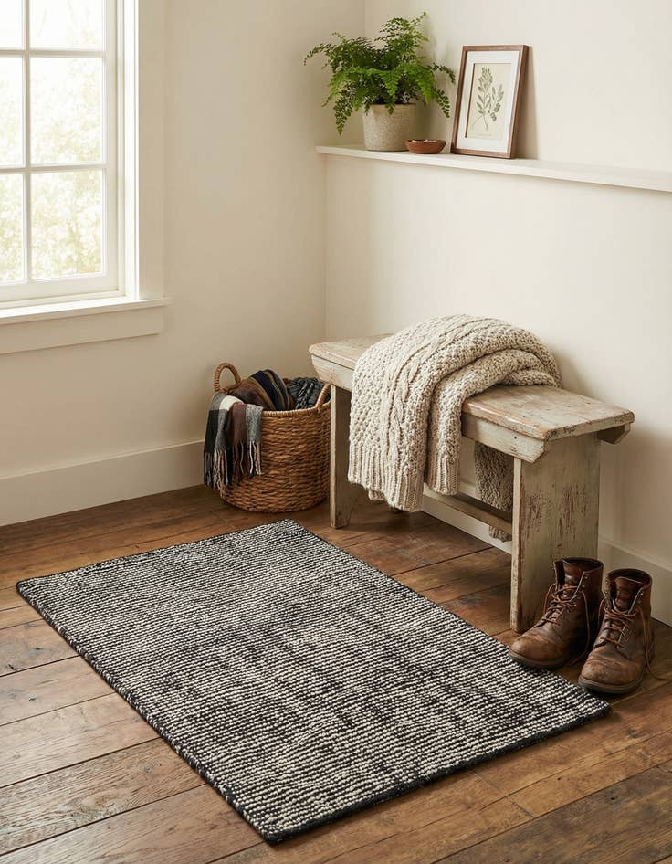 Detail image of 2' 2 x 3' 1  Hand Woven Jill Zarin English Manor Farmhouse Wool Rug