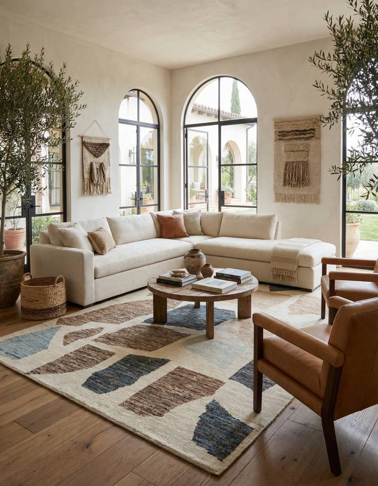 Detail image of  10' 7 x 14' 5  Hand Knotted Moroccan Wool Rug