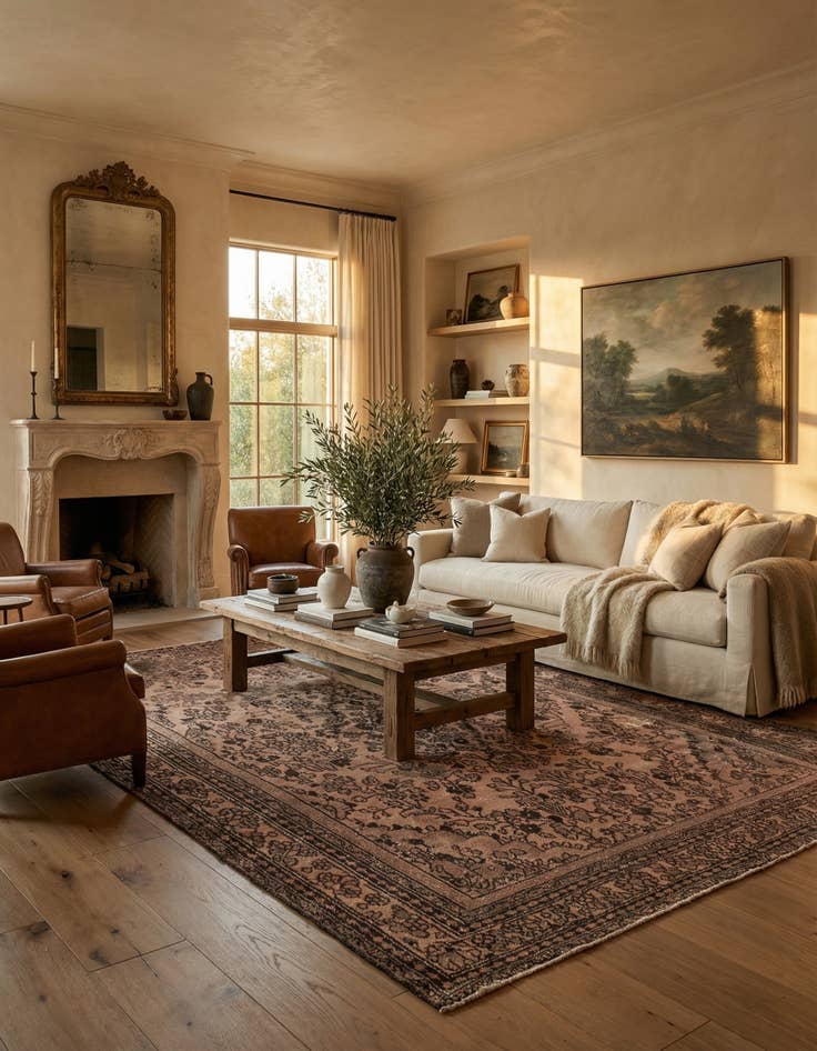 Detail image of  6' 6 x 9' 7  Hand Knotted Ultra Vintage Persian Wool Rug