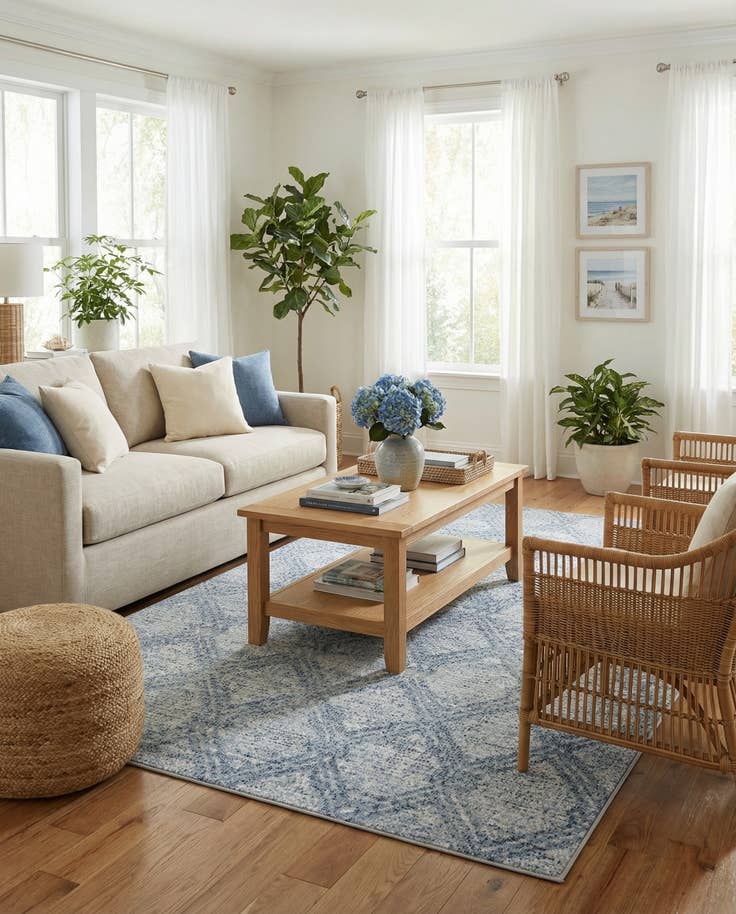 Detail image of 5' 3 x 8' Kamala Washable Rug