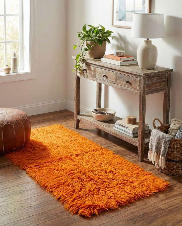 2' 2 x 4' 7 Hand Knotted Moroccan Wool Runner Rug