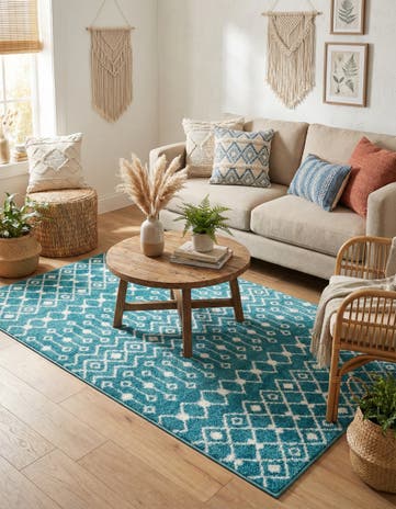 4' x 6' Moroccan Trellis Rug