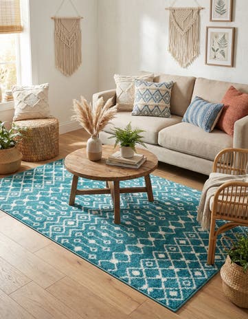 4' x 6' Moroccan Trellis Rug