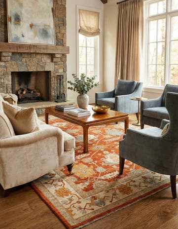 8' 1 x 11' 2 Hand Knotted Oushak Rug