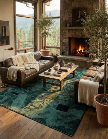 6' 10 x 9' 8 Hand Knotted Ultra Vintage Persian Wool Rug