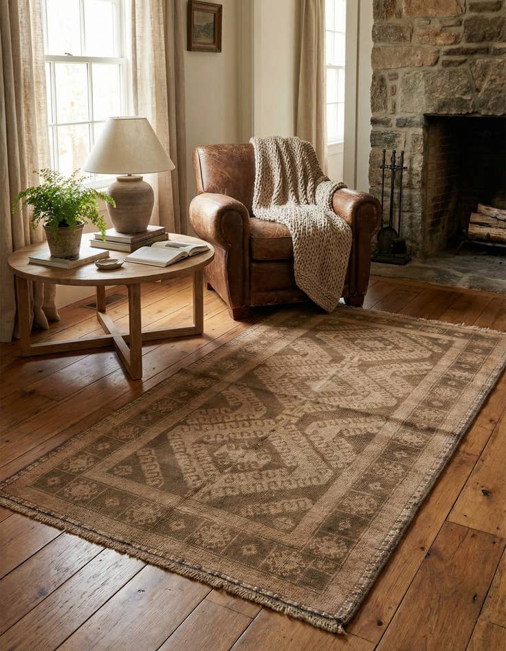 Detail image of 3' 5 x 6' 3  Hand Knotted Ultra Vintage Persian Wool Rug