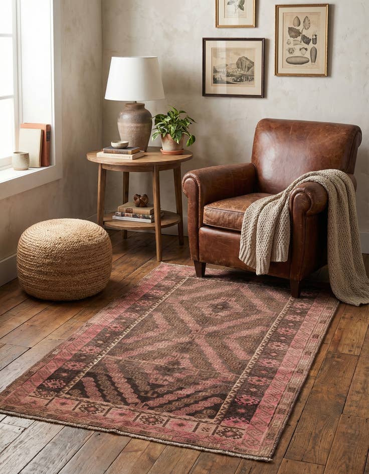 Detail image of 3' 5 x 6' 1  Hand Knotted Ultra Vintage Persian Wool Rug