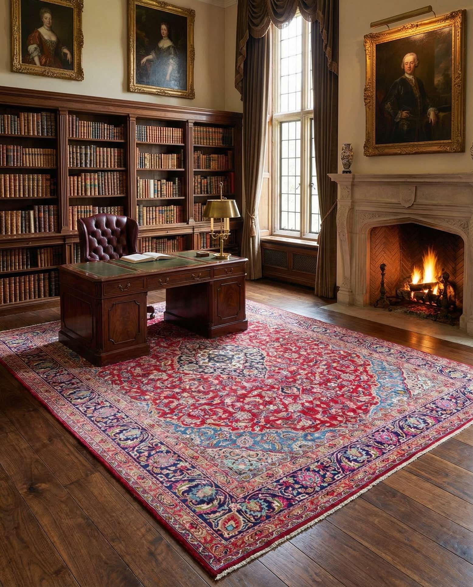 9' 9 x 12' 9 Hand Knotted Mashad Persian Wool Rug
