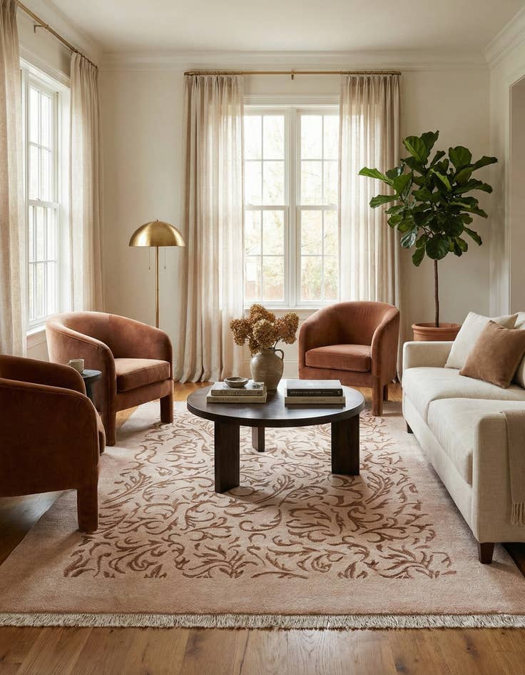 Detail image of 6' 10 x 9' 7 Hand Knotted Darya Wool Rug