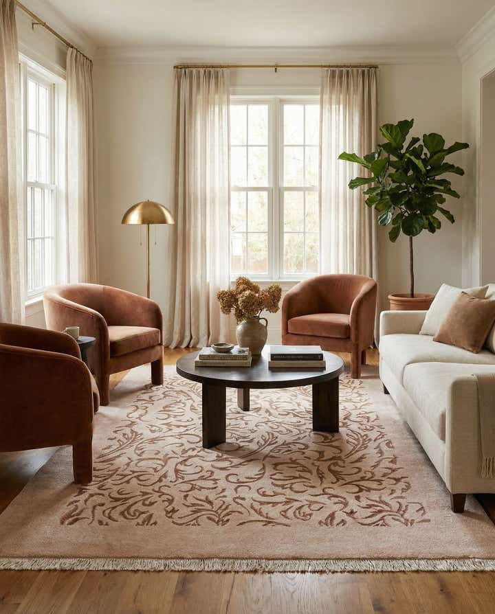 6' 10 x 9' 7 Hand Knotted Darya Wool Rug