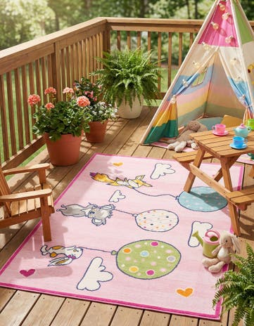 5' 3 x 7' 7 Easy-Clean Indoor / Outdoor Rug
